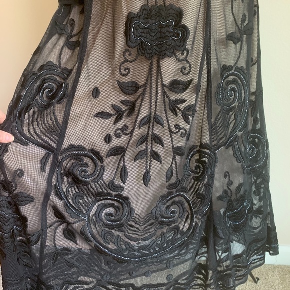Free People Black Swan Sheer Maxi Dress